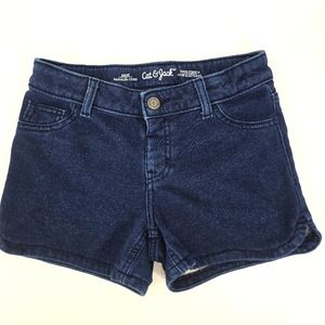 Cat and Jack Girl Blue with Glitter Shorts Adjustable Waist Size 10-12